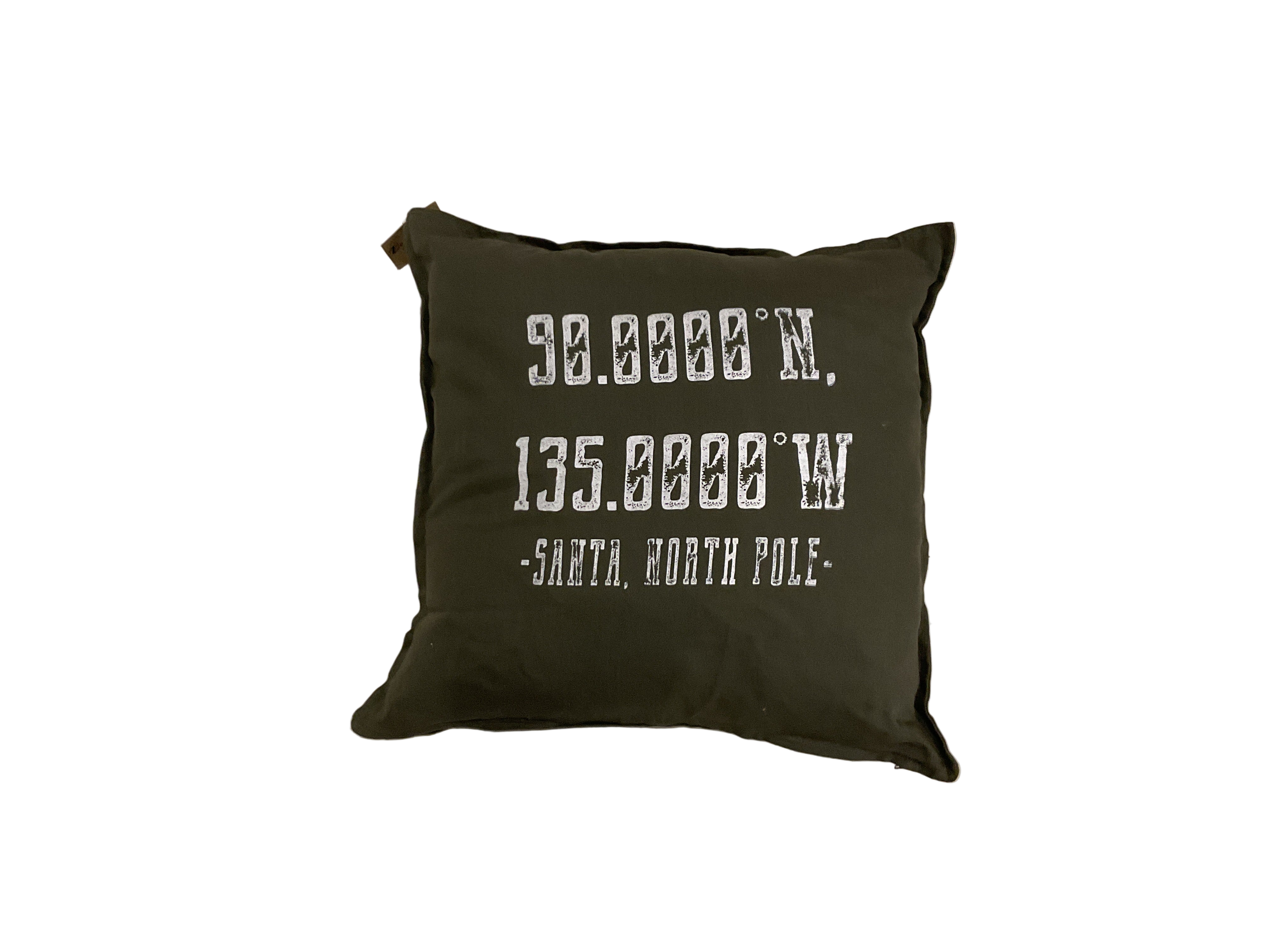 Green North Pole Throw Pillow