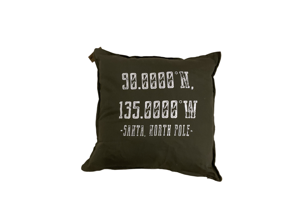 Green North Pole Throw Pillow