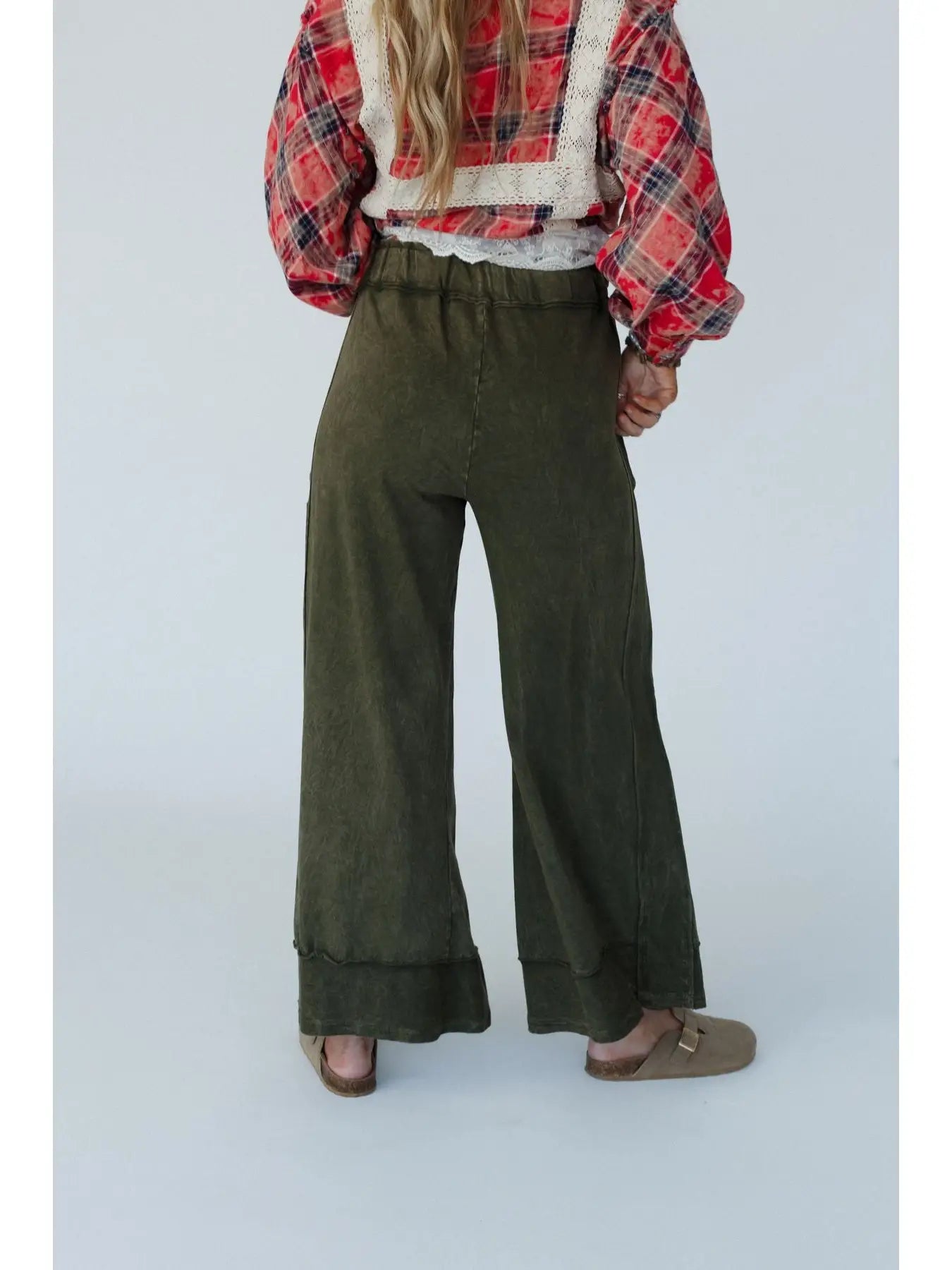 Heaven Sent Wide Leg Pant - Olive