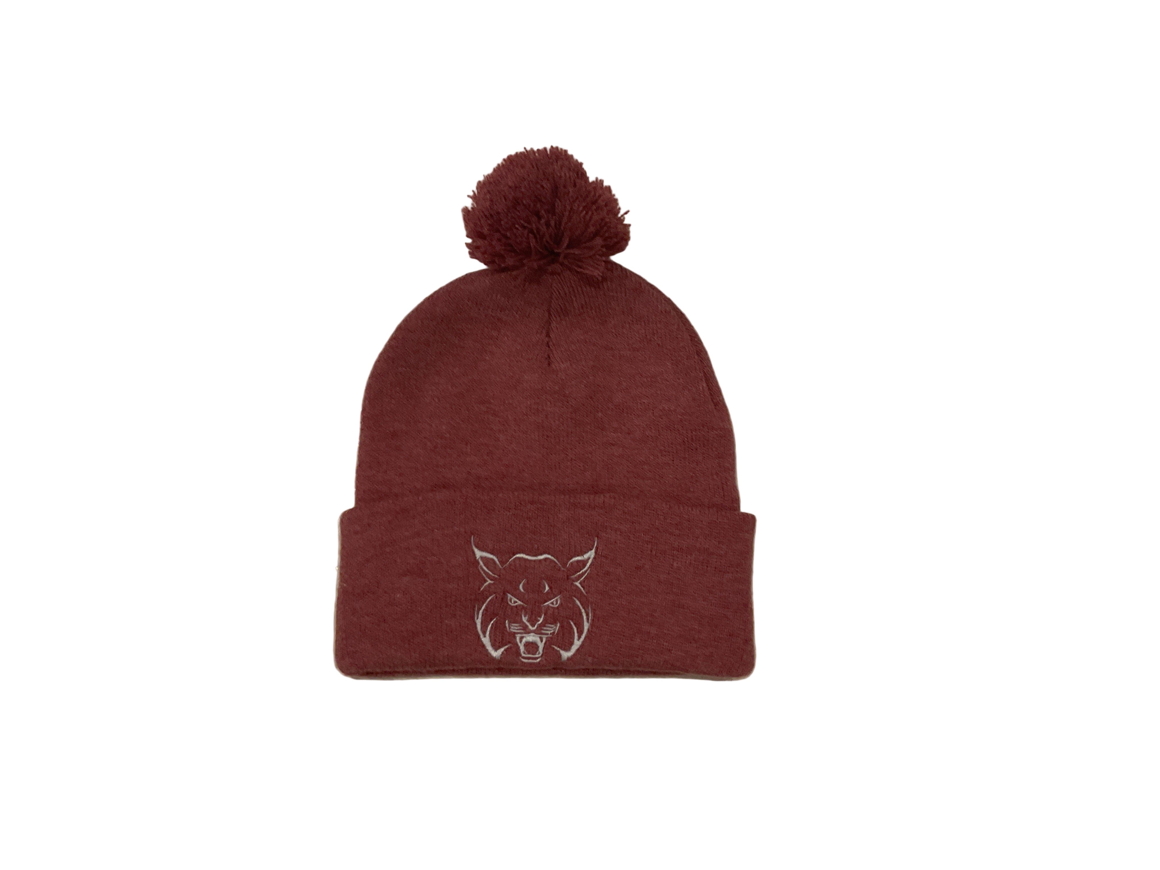 Maroon Bobcat Embroidered Beanie