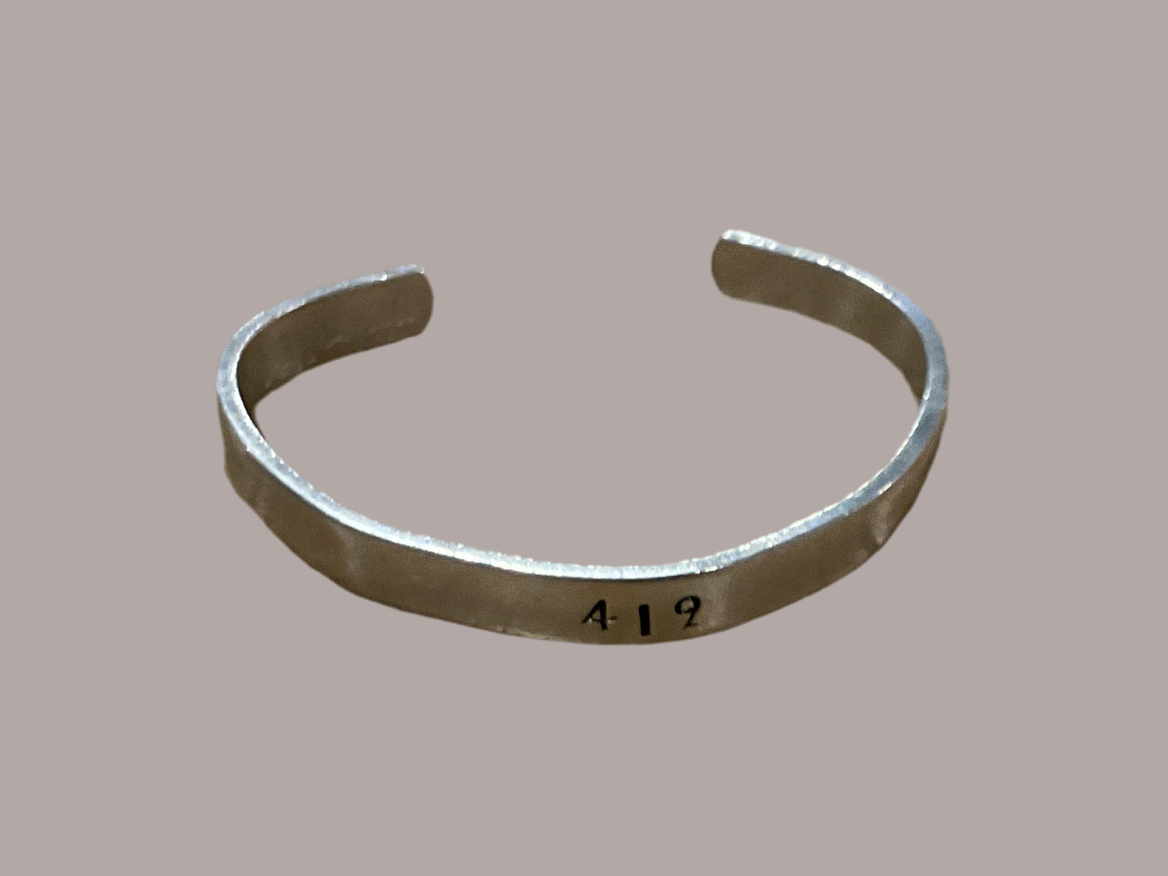 412 Engraved Metal Bracelet