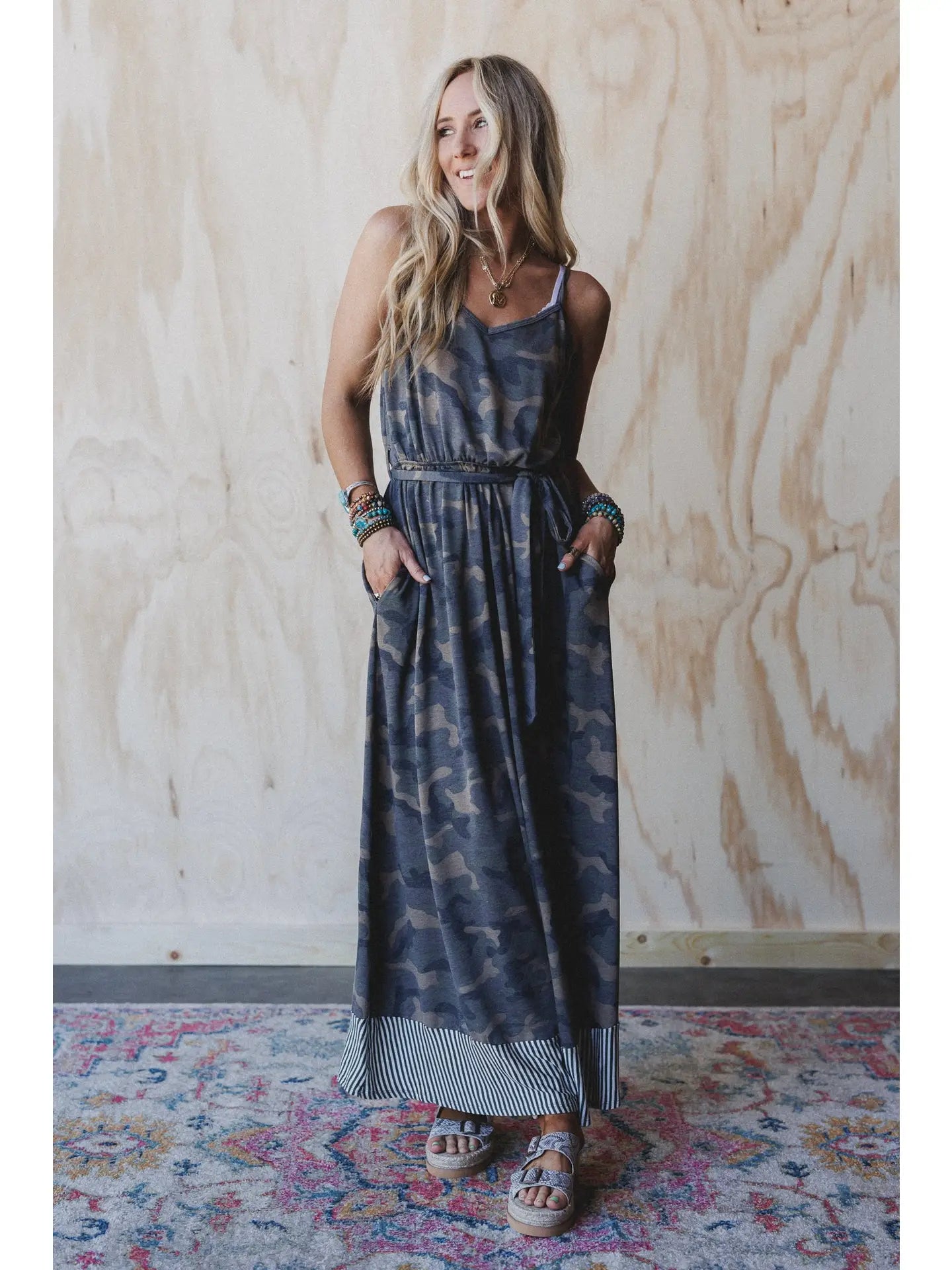 Cadet Camo Print Dress - Olive Moss