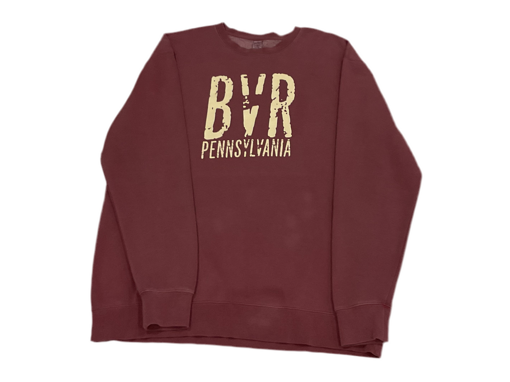 Beaver Cream and Maroon Crewneck