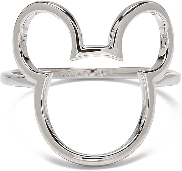 Pura Vida Silver Plated Disney Mickey Mouse Outline Ring