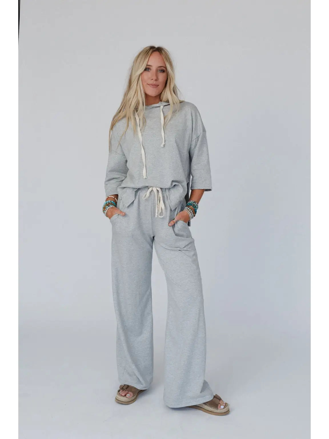 Arianna Top and Pant Set - Heather Gray