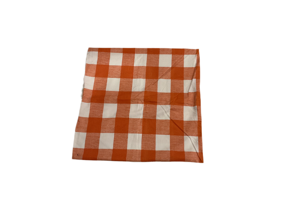 Orange plaid pillow