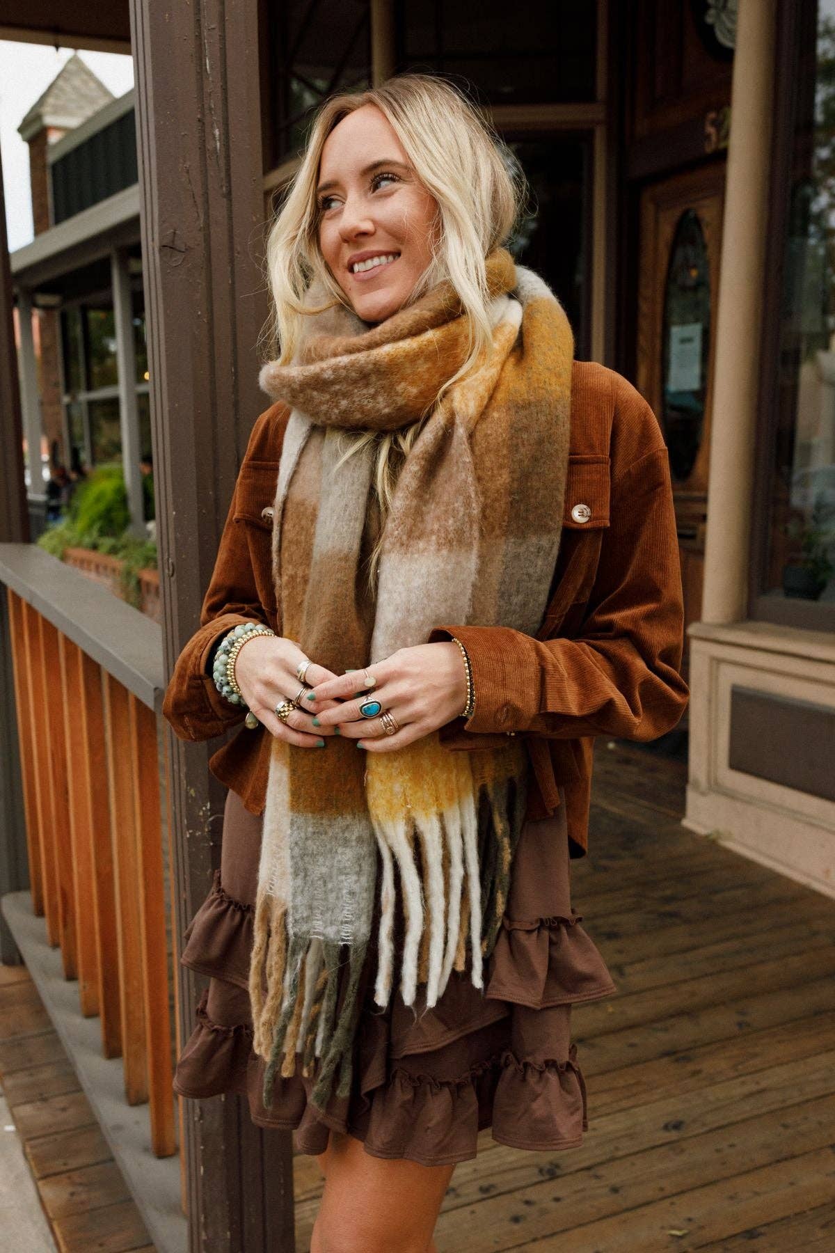 Everest Cozy Plaid Scarf