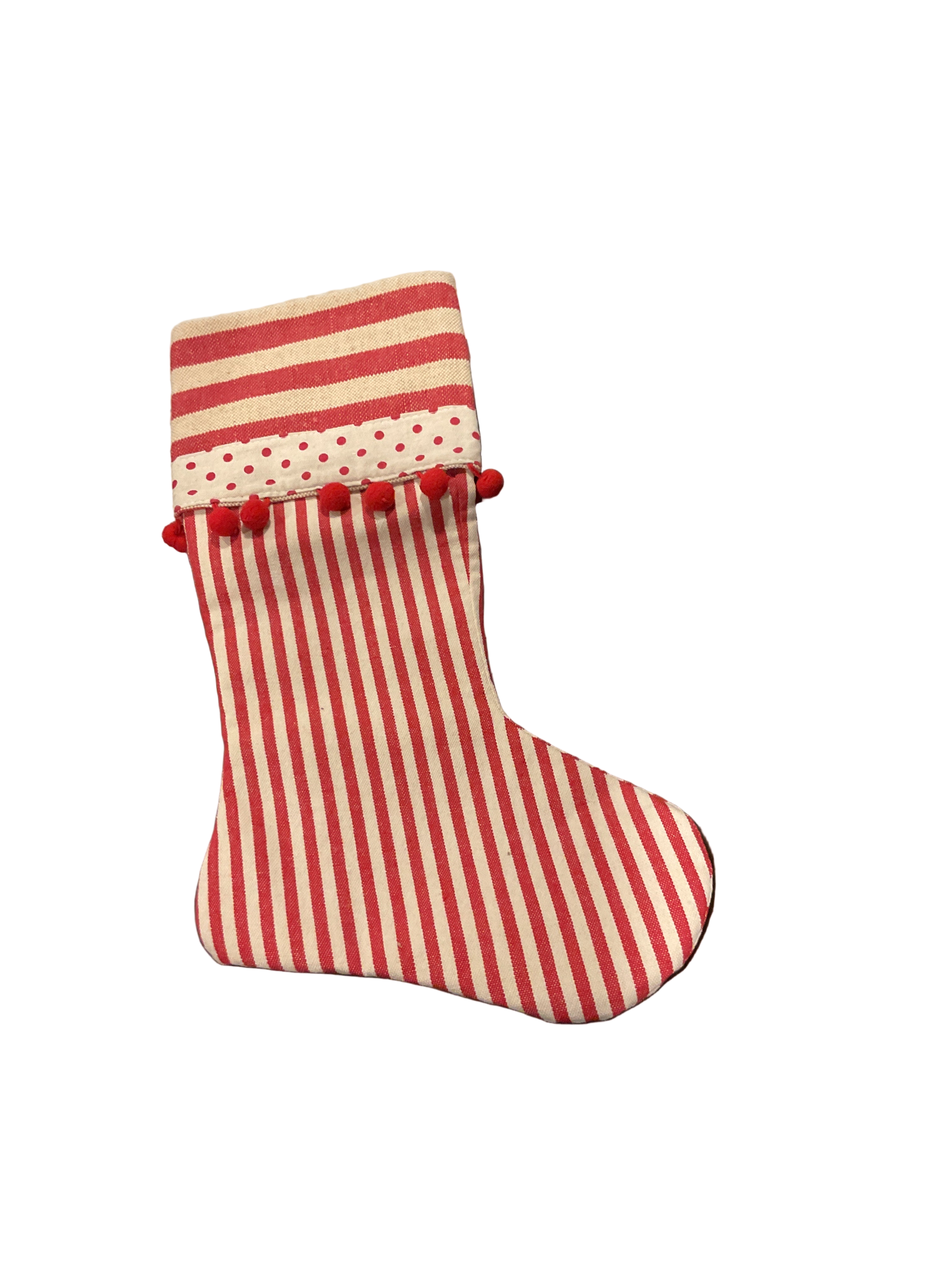Christmas Red And White Striped Stocking