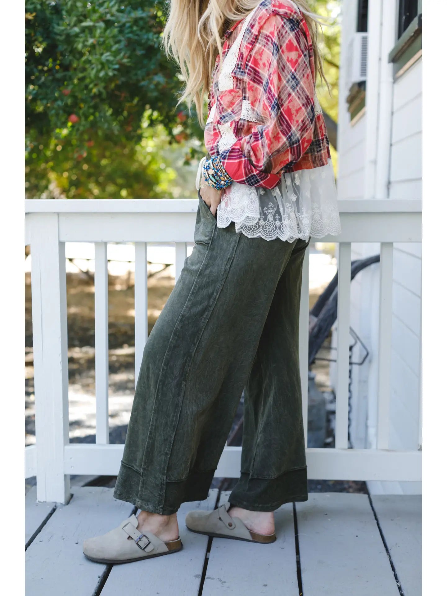 Heaven Sent Wide Leg Pant - Olive