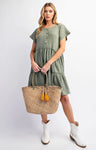 Easel Cotton Gauze Dress