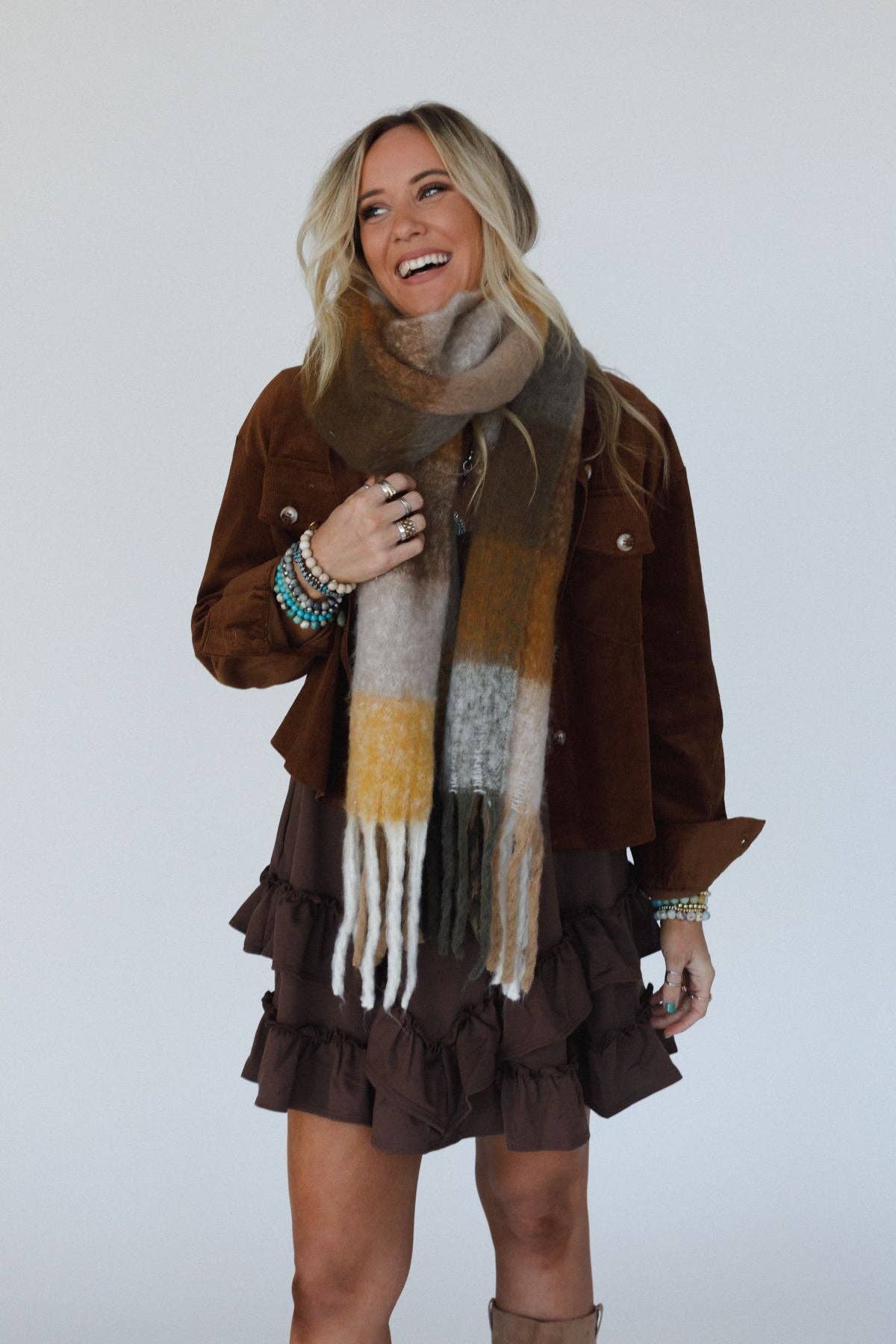 Everest Cozy Plaid Scarf