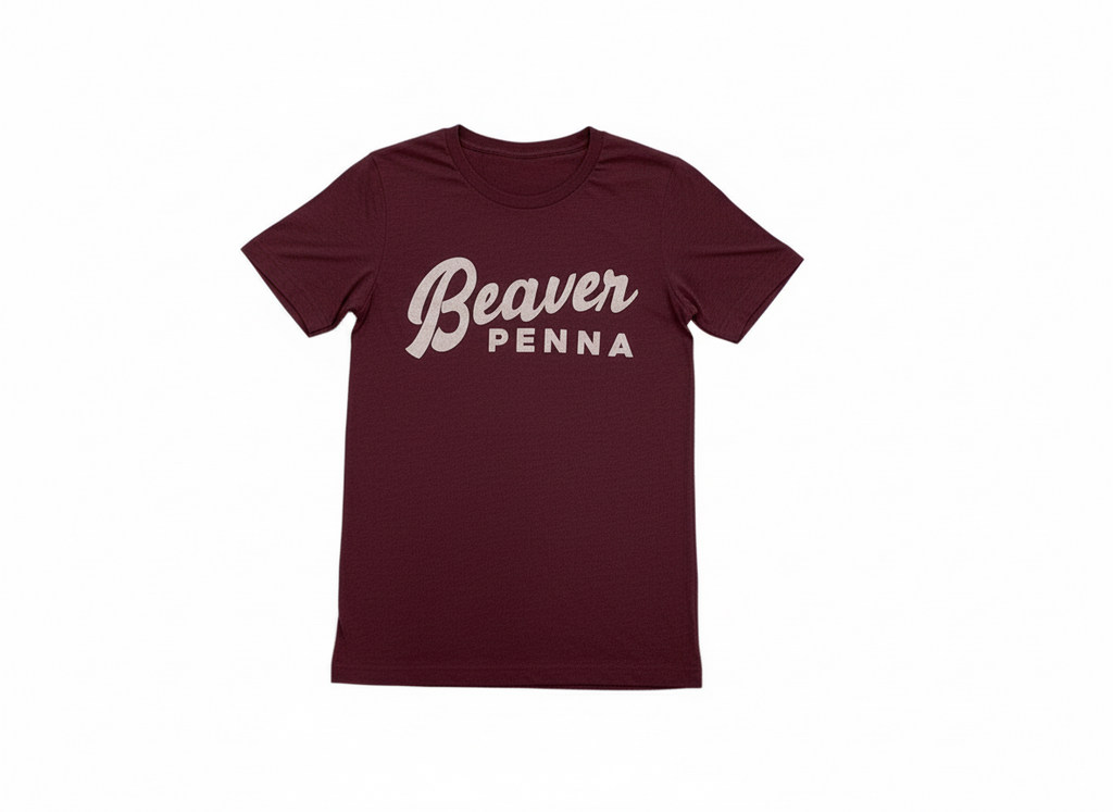 Adult Unisex Maroon Beaver Penna Tee
