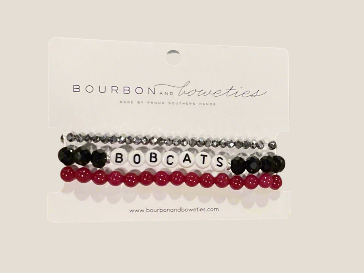 Bourbon and Boweties - Bobcats (set of 3)