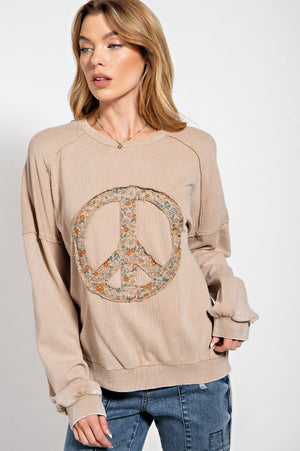 ET18316 - Long Sleeve Mineral Washed Peace