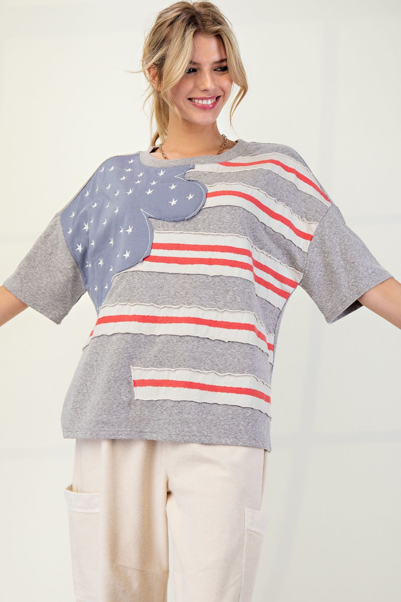 Short Sleeve American Flag Women’s T-Shirt