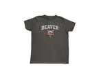 Youth Unisex Beaver Gray and White Tee