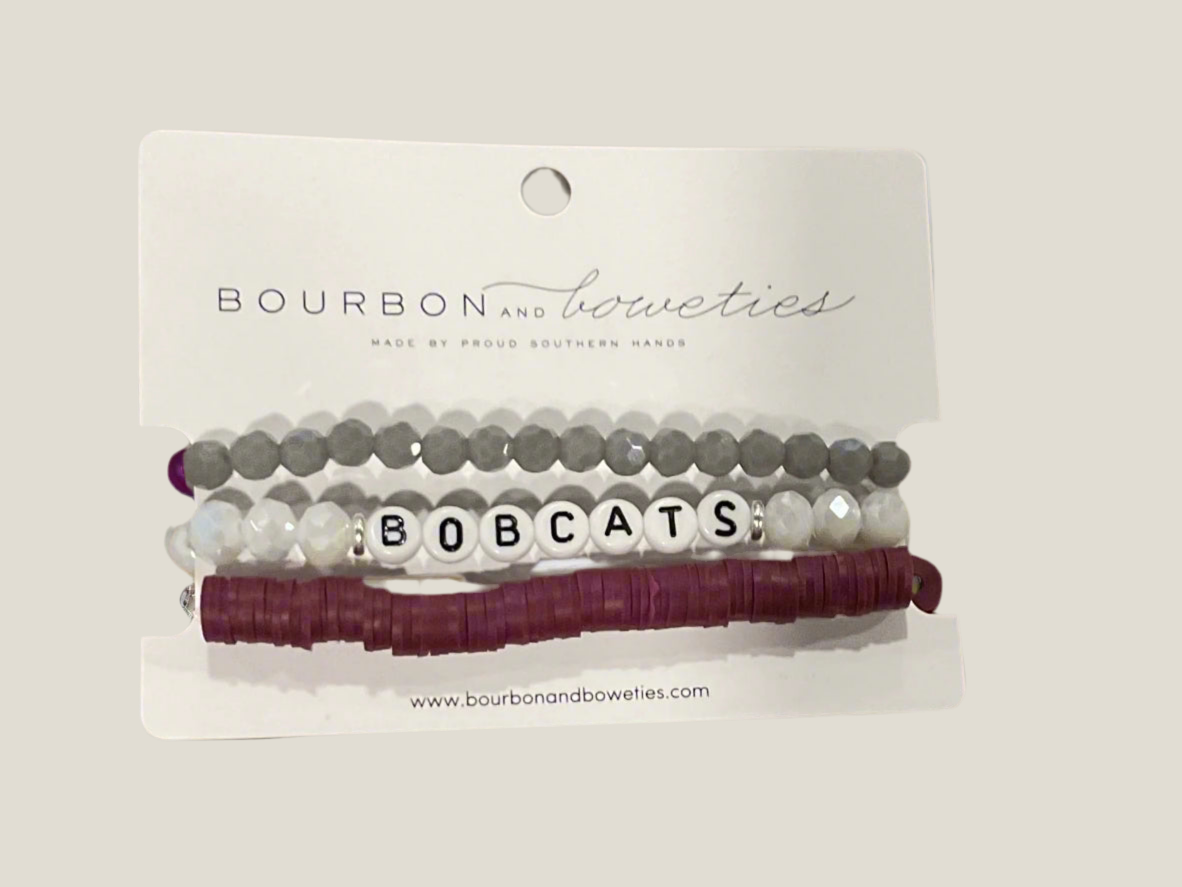 Bourbon and Boweties - Bobcats (set of 3)
