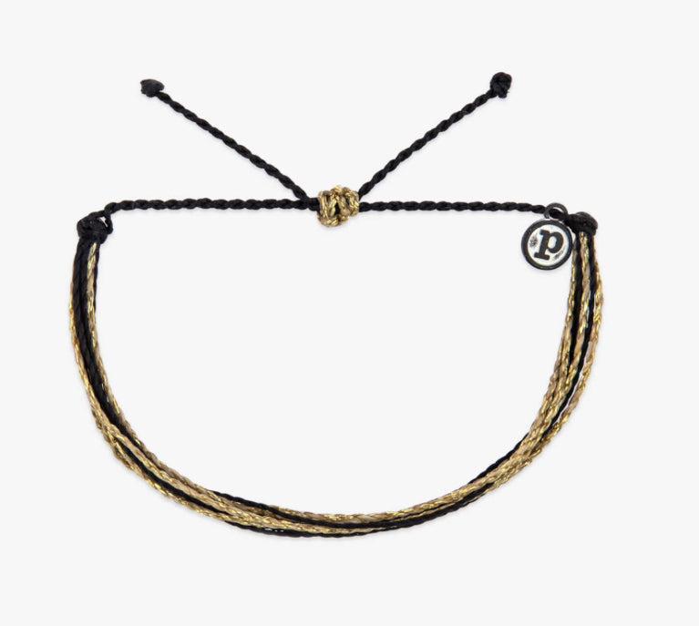 Pura Vida Black and Gold Bracelet