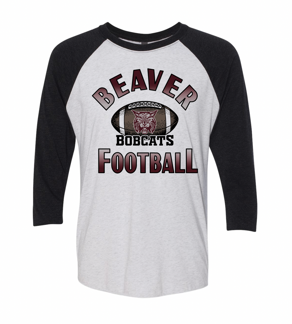 Adult Unisex Ombre Beaver Bobcats Football Long Sleeve
