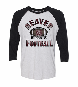 Adult Unisex Ombre Beaver Bobcats Football Long Sleeve