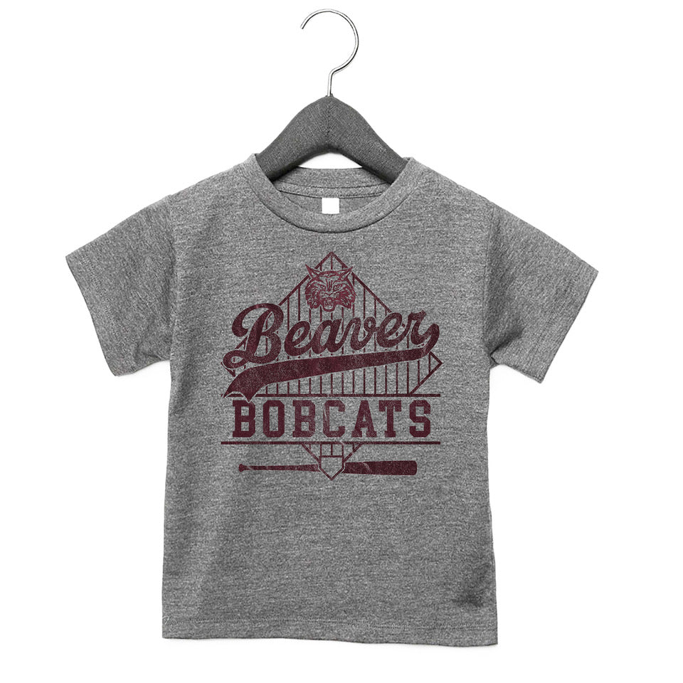 Adult Unisex Beaver Bobcats Home Plate Tee