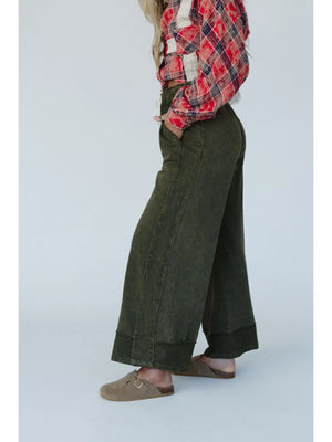 Heaven Sent Wide Leg Pant - Olive