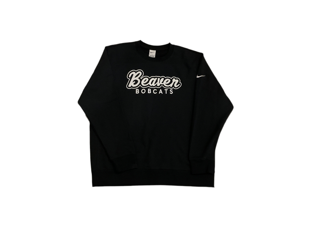 Adult Unisex Black NIKE Beaver Bobcats Crewneck
