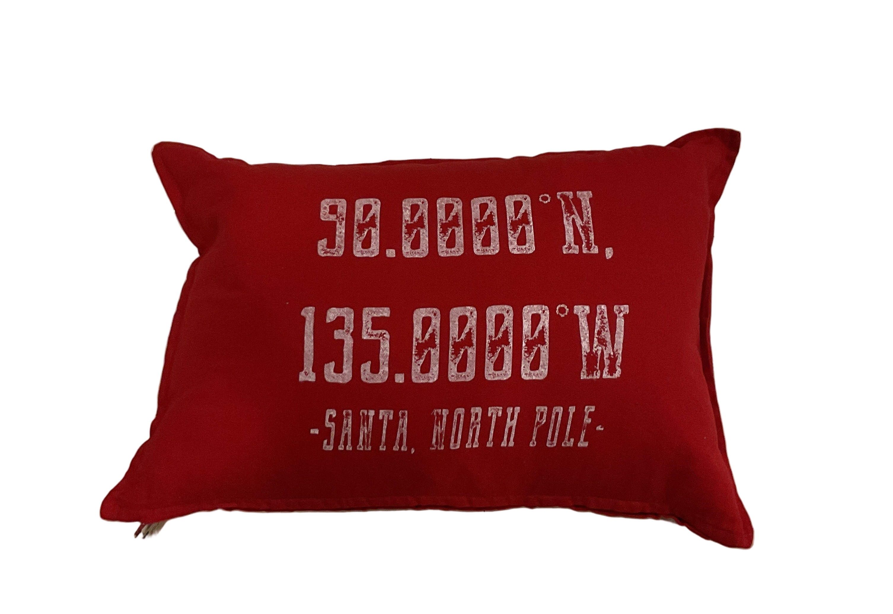 Red North Pole Throw Pillow