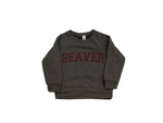 Toddlers Unisex Grey Beaver Crewneck