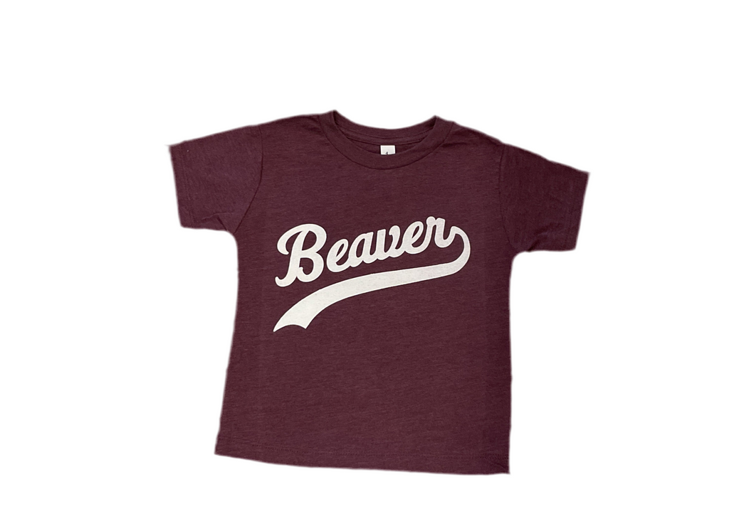 Toddler Unisex Beaver Script Swoosh Tee