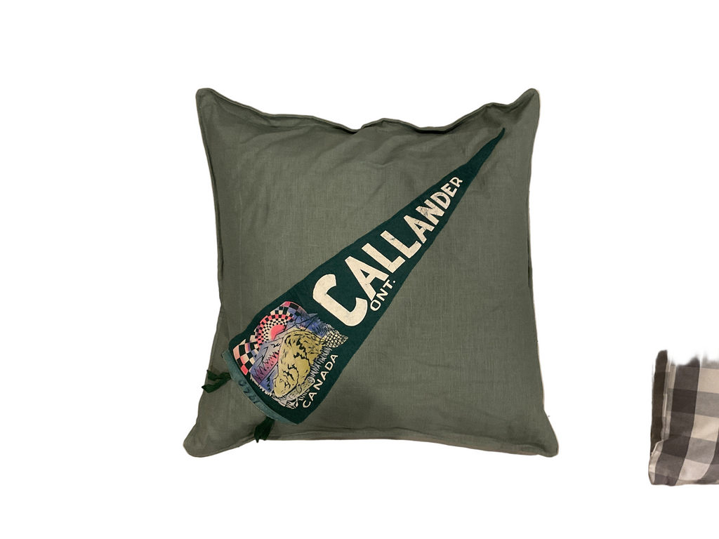 Green Calendar Throw Pillow