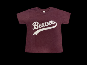 Youth Unisex Beaver Script Swoosh Tee