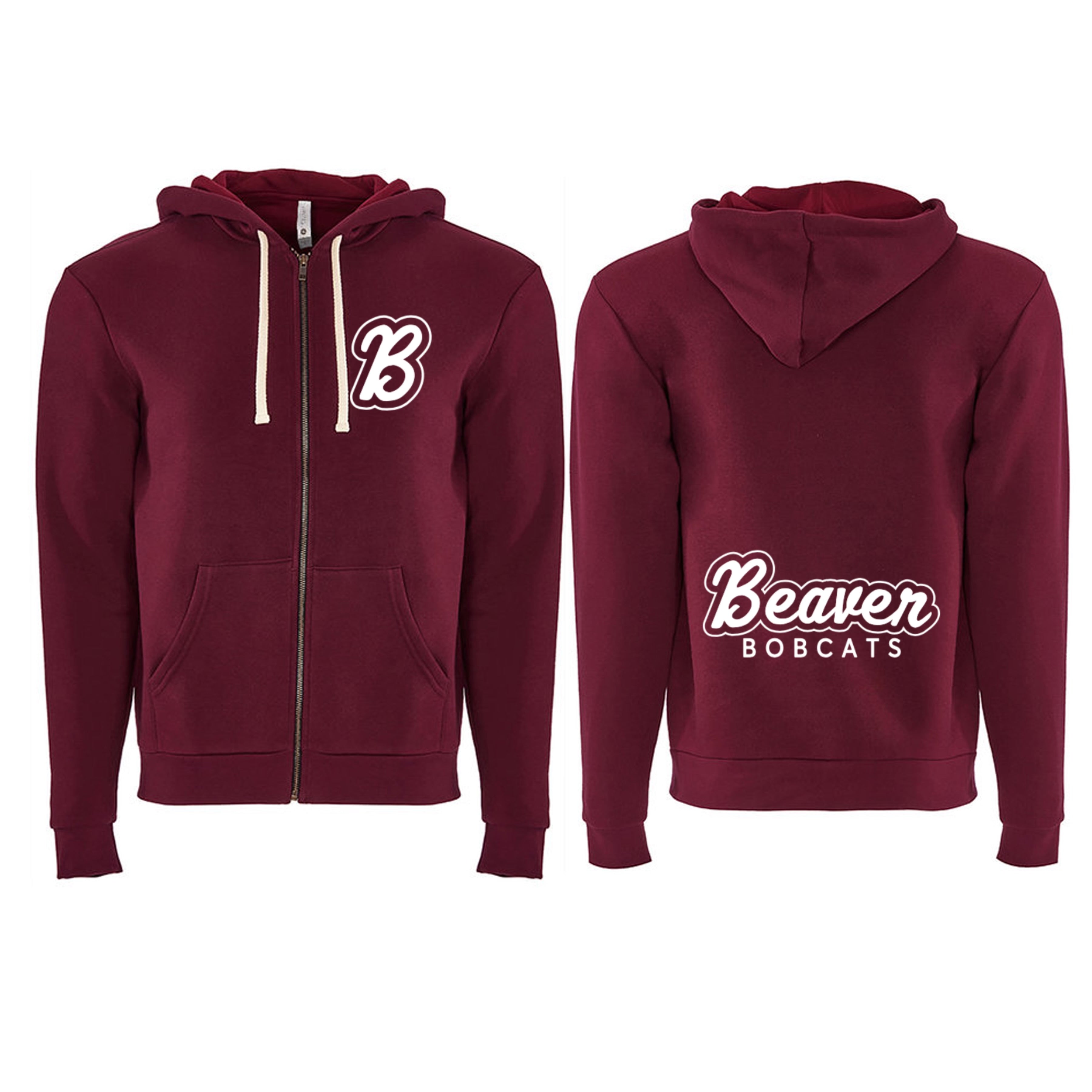 Maroon Beaver B Zip Up