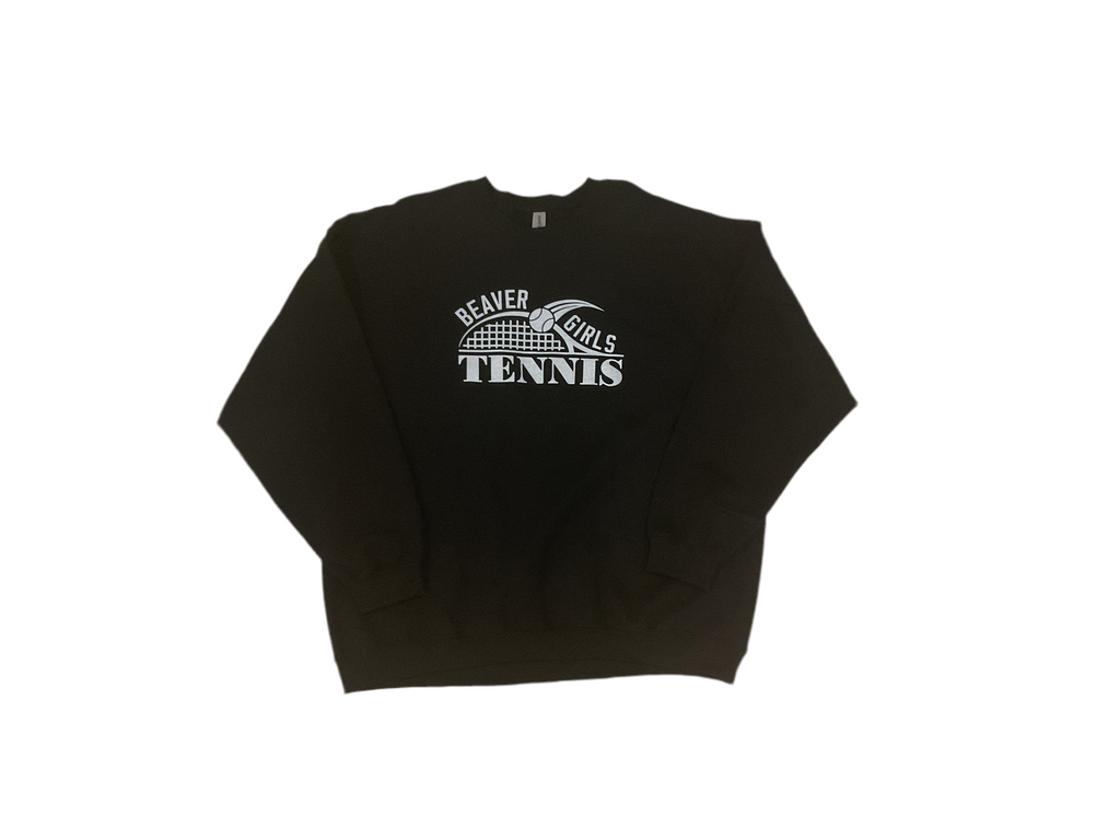 Black Beaver Girls Tennis Crewneck