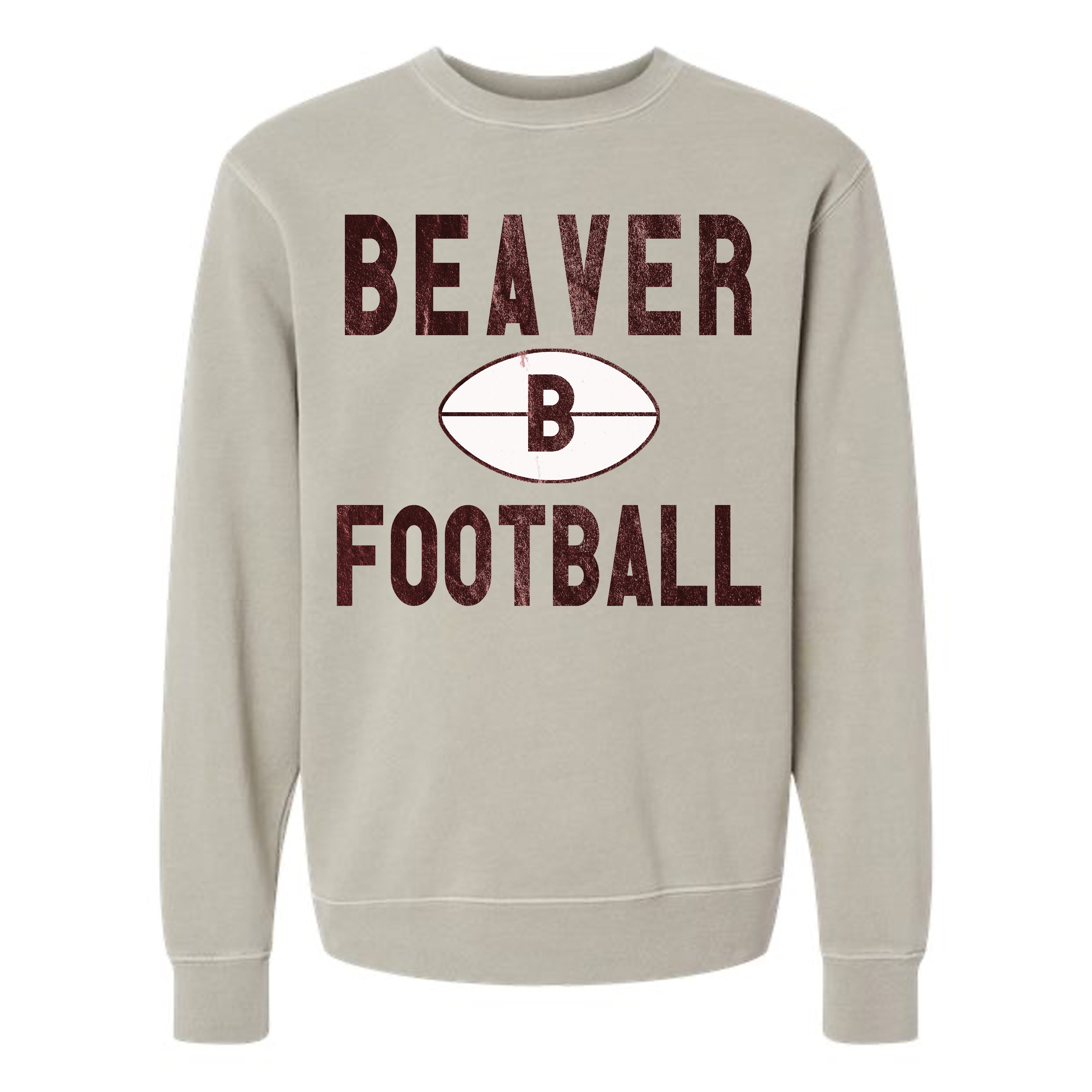 Adult Unisex Vintage Beaver Football Crewneck