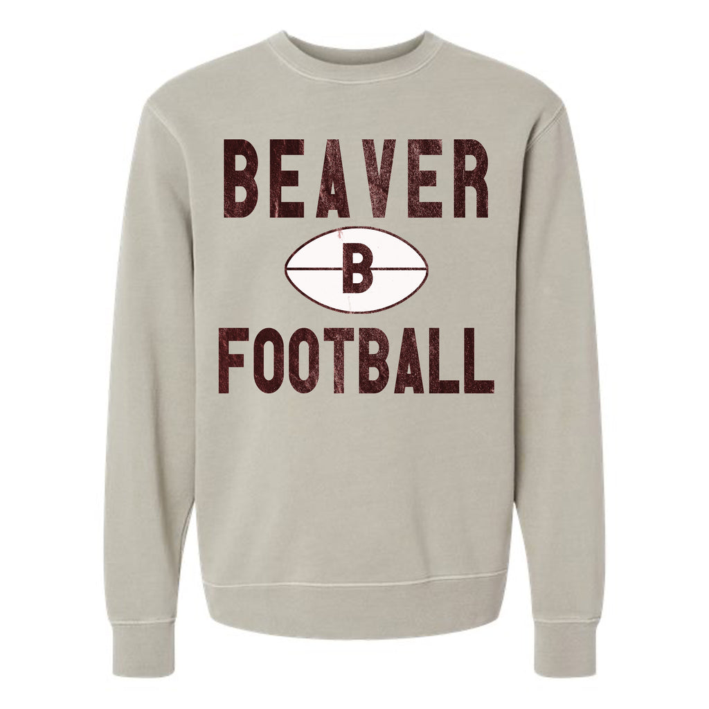 Adult Unisex Vintage Beaver Football Crewneck