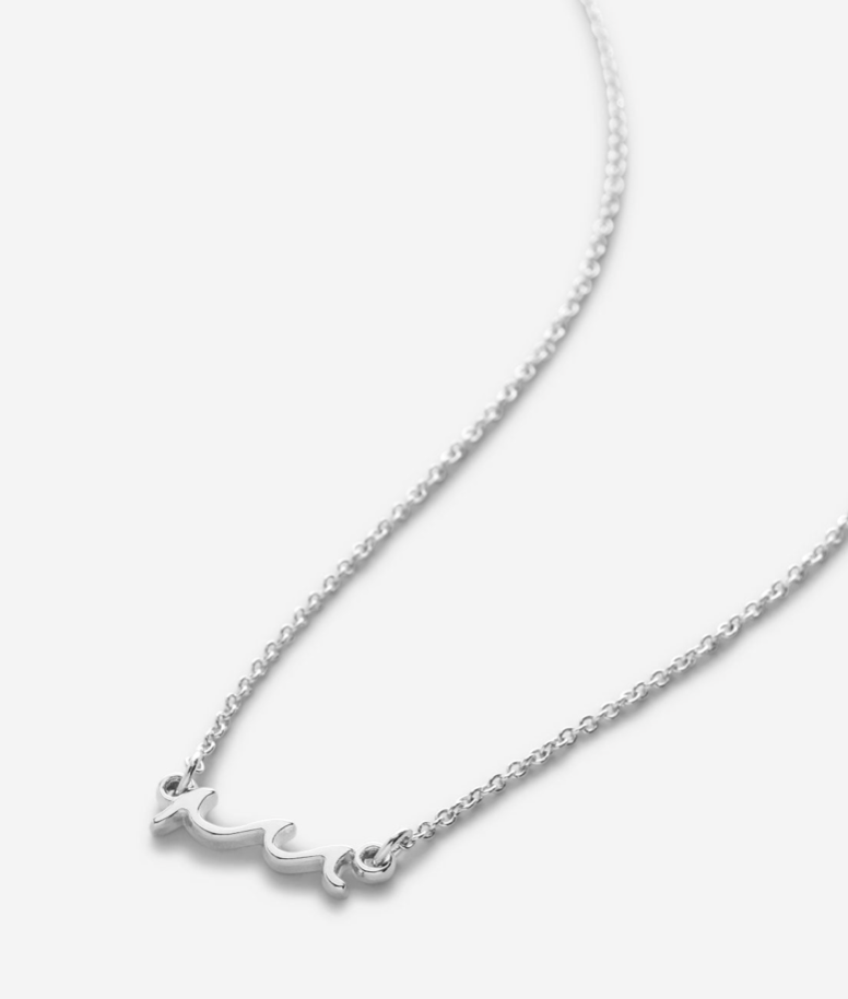 Go With The Waves Necklace - Silver