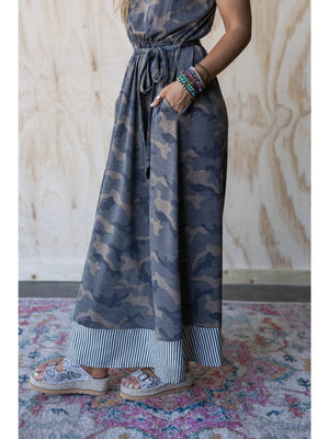 Cadet Camo Print Dress - Olive Moss