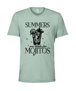 Adult Unisex Summers Are Made for Mojitos Tee