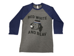 Red, White, and Beav Raglan