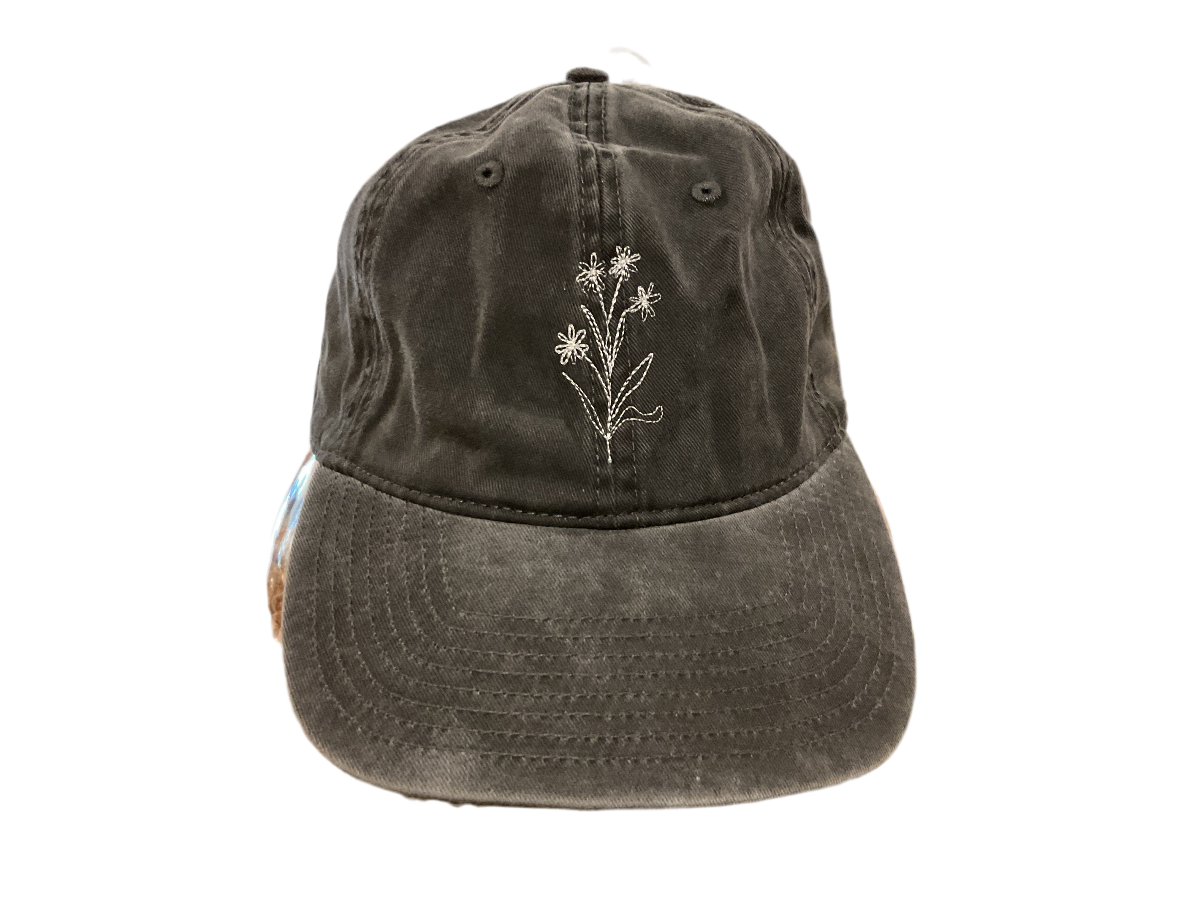 Embroidered Flowers Baseball Hat