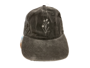 Embroidered Flowers Baseball Hat