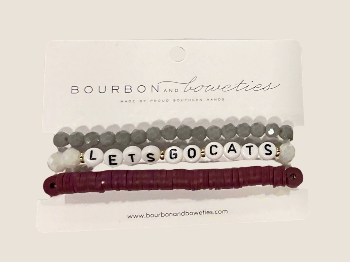 Bourbon and Boweties - Let’s Go Cats (set of 3)
