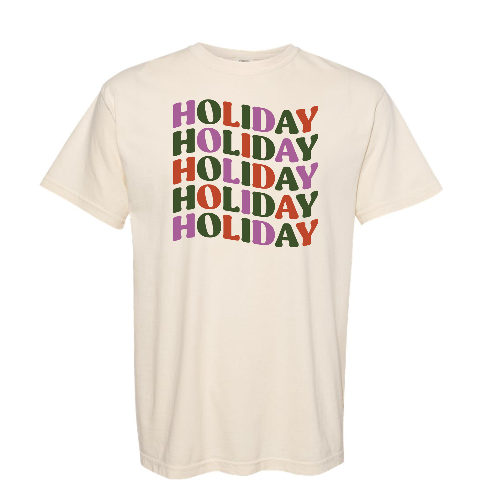 Adult Unisex Rainbow Holiday Tee