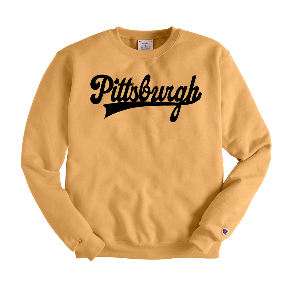 UNISEX CHAMPION GOLD CREW NECK Pittsburgh Sweatshirt