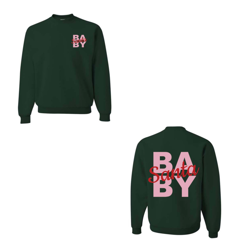 Adult Unisex Santa Baby Crewneck