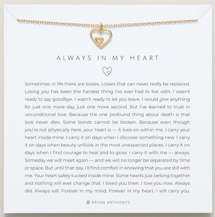 Always In My Heart Icon Necklace - Gold