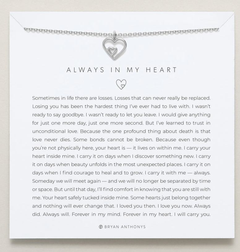 Always In My Heart Icon Necklace - Silver