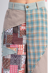 Easel PATCHWORK MIX N MATCH WASHED PANTS