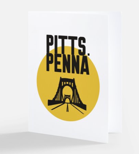 Pittsburgh Penna Bridge Card